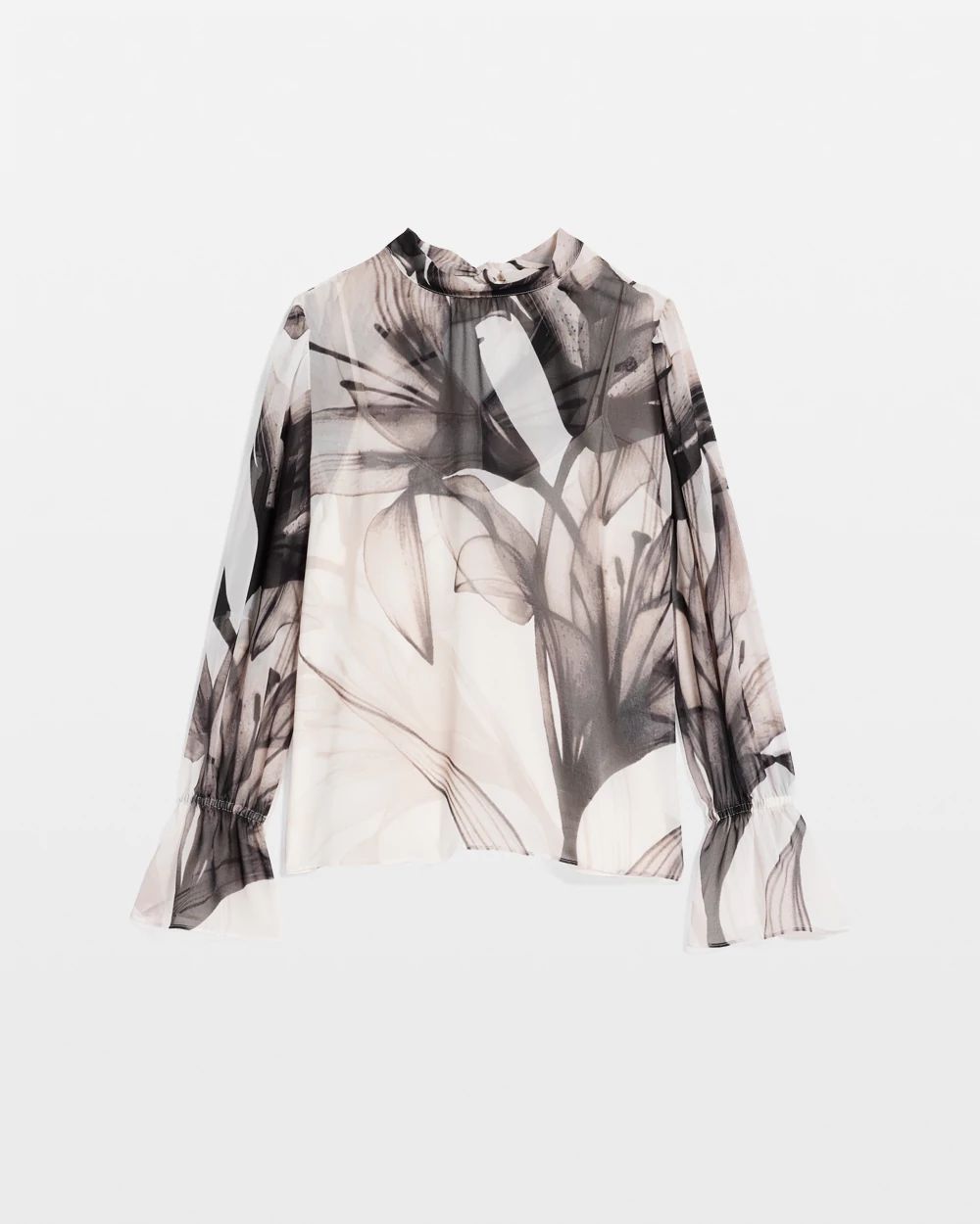 Tie-Back Chiffon Blouse | White House Black Market